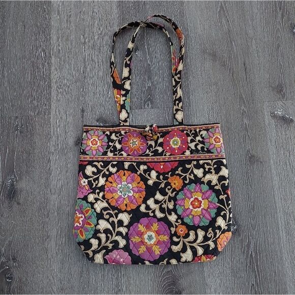 Vera Bradley Suzani Tote Bag Large Floral Cotton Retired 2011 - Picture 1 of 6